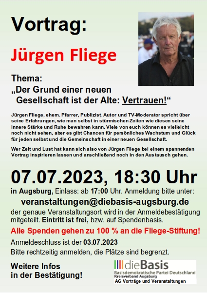 Vortrag von Jürgen Fliege zum Thema Vertrauen