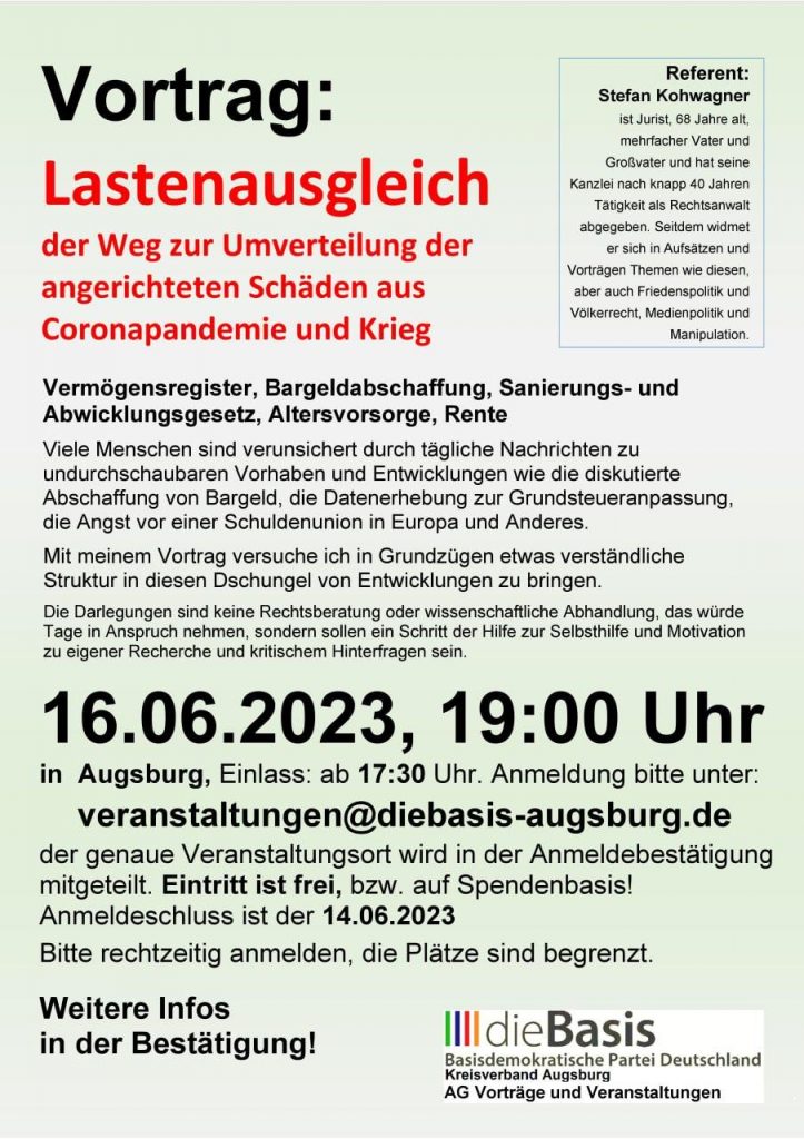 Vortrag zum Lastenausgleich