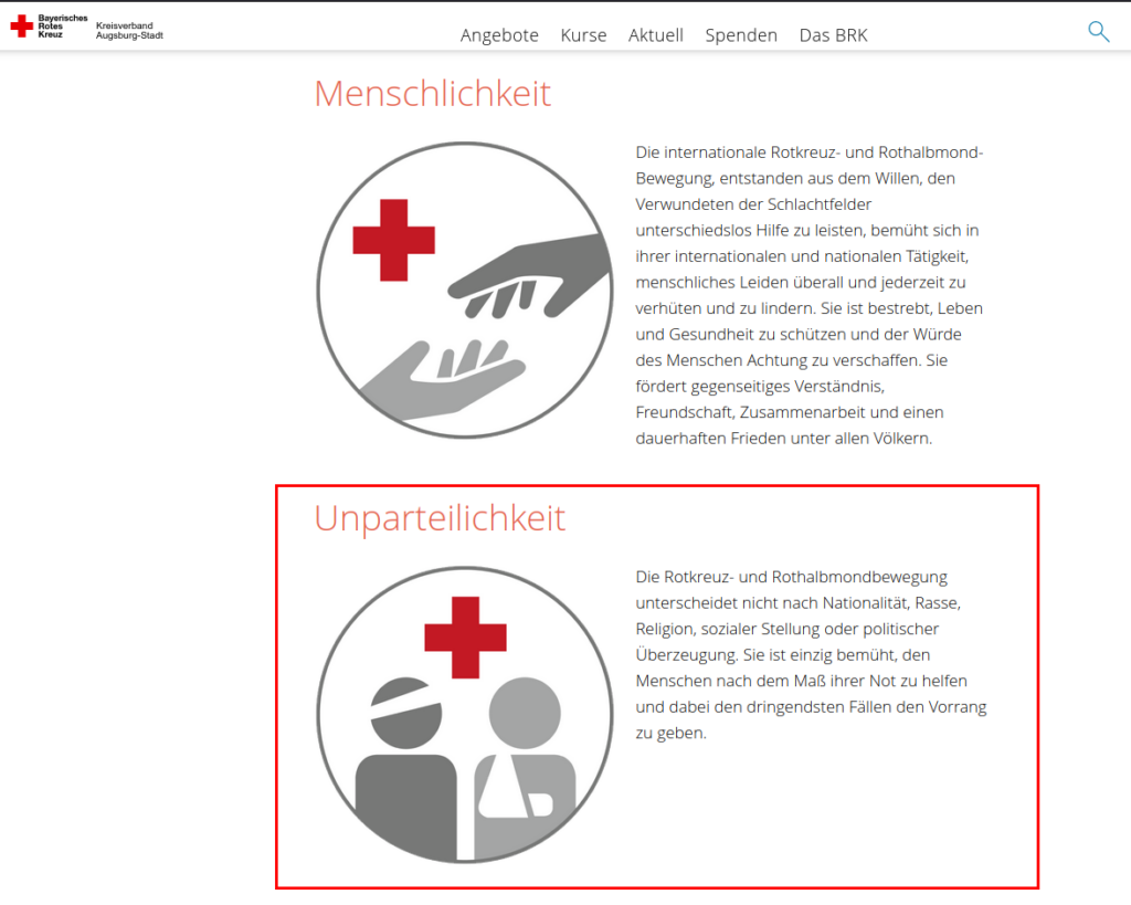 rotes Kreuz spricht von Unparteilichkeit