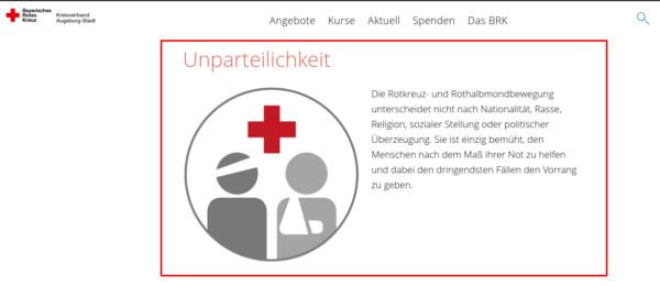 das rote Kreuz - unparteilich?